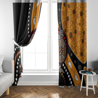 Aboriginal Snake Pattern Dot Art Window Curtain - Wonder Print Shop