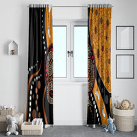 Aboriginal Snake Pattern Dot Art Window Curtain - Wonder Print Shop