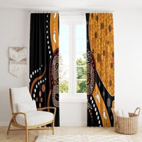 Aboriginal Snake Pattern Dot Art Window Curtain - Wonder Print Shop