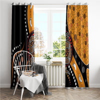 Aboriginal Snake Pattern Dot Art Window Curtain - Wonder Print Shop