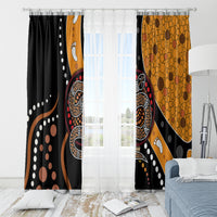 Aboriginal Snake Pattern Dot Art Window Curtain - Wonder Print Shop