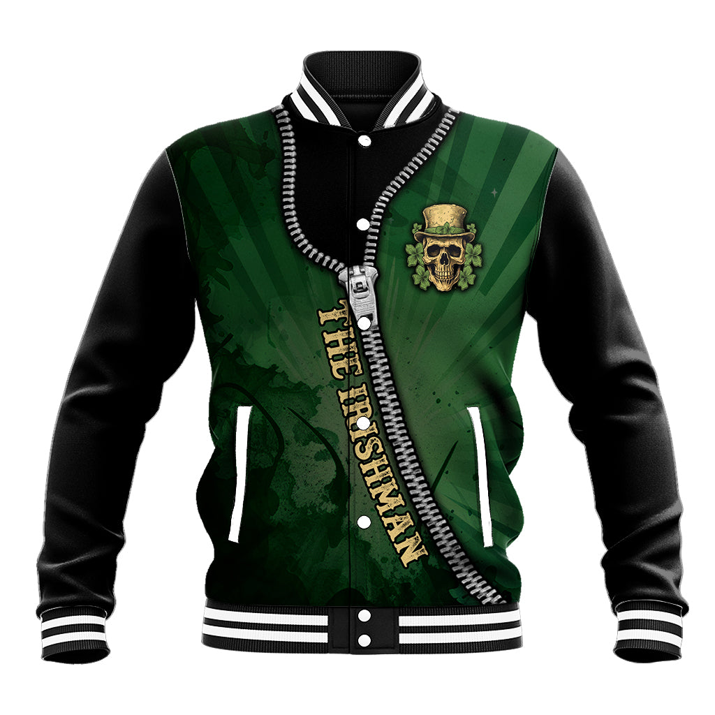 The Irish Man 3D Zip Art Baseball Jacket - Wonder Print Shop