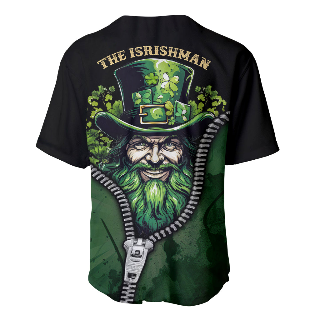 The Irish Man 3D Zip Art Baseball Jersey - Wonder Print Shop