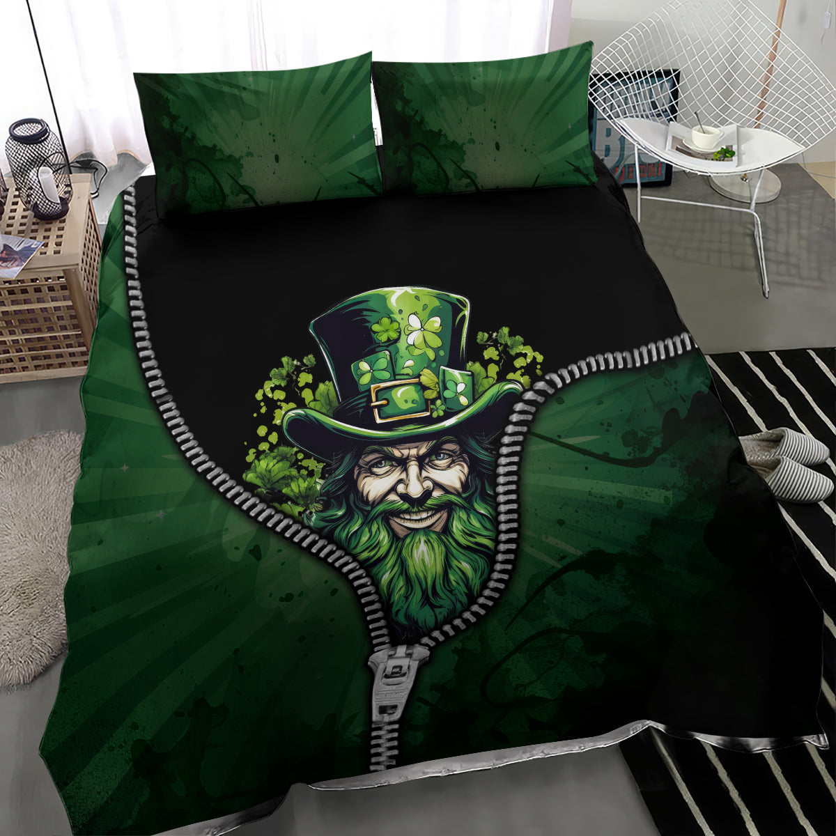 The Irish Man 3D Zip Art Bedding Set - Wonder Print Shop