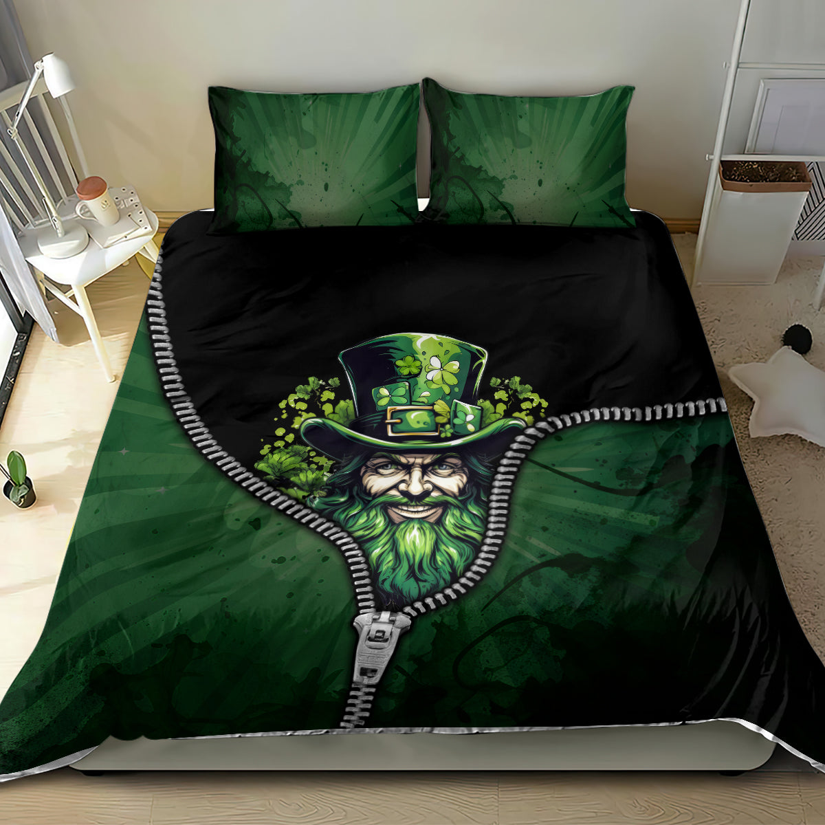 The Irish Man 3D Zip Art Bedding Set - Wonder Print Shop