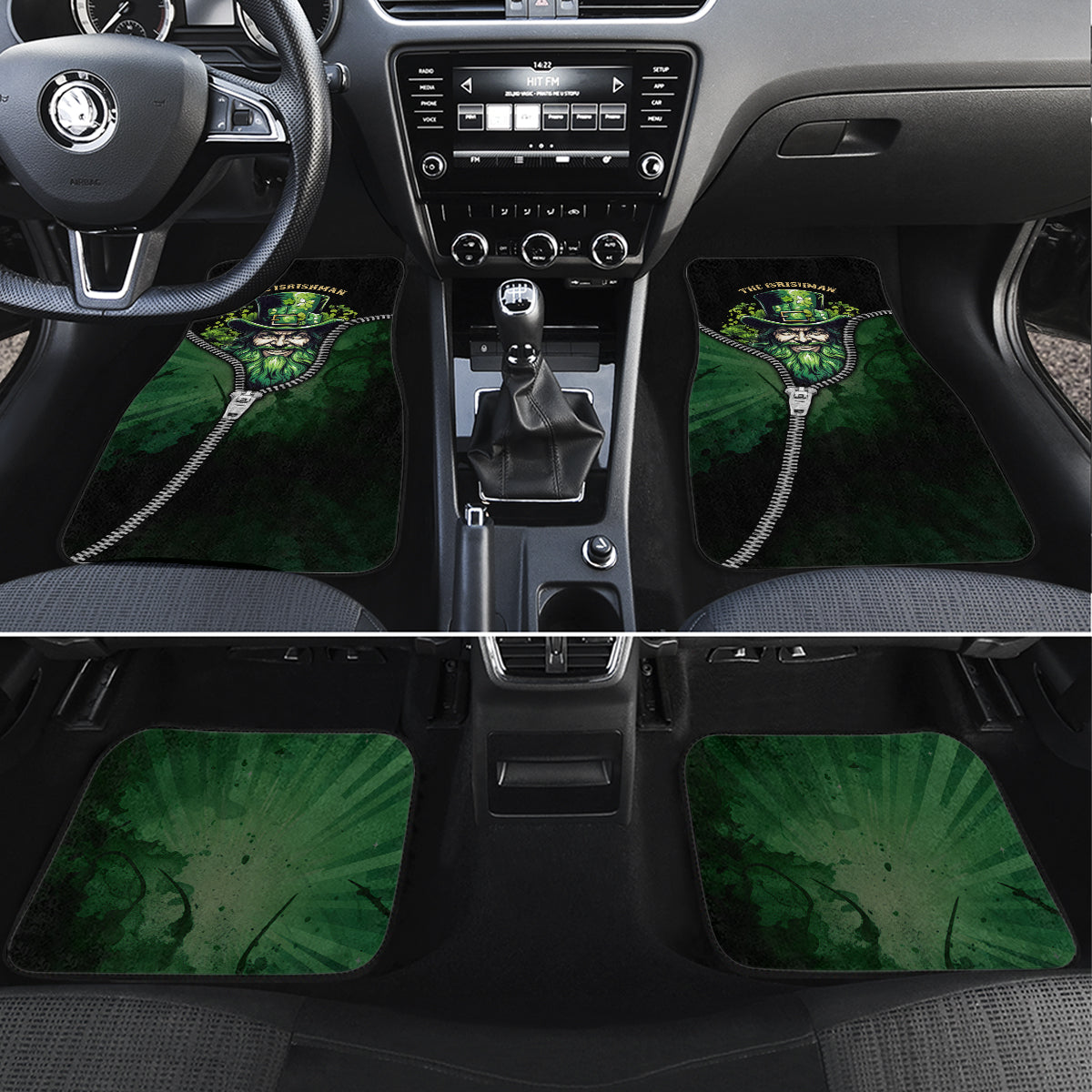 The Irish Man 3D Zip Art Car Mats - Wonder Print Shop
