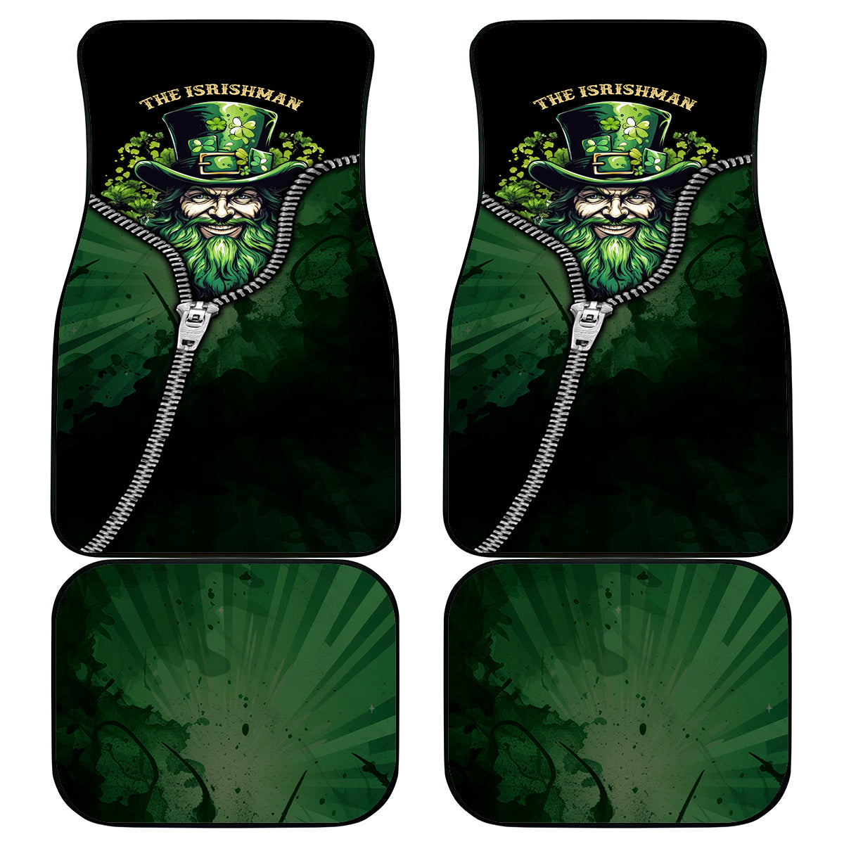 The Irish Man 3D Zip Art Car Mats - Wonder Print Shop
