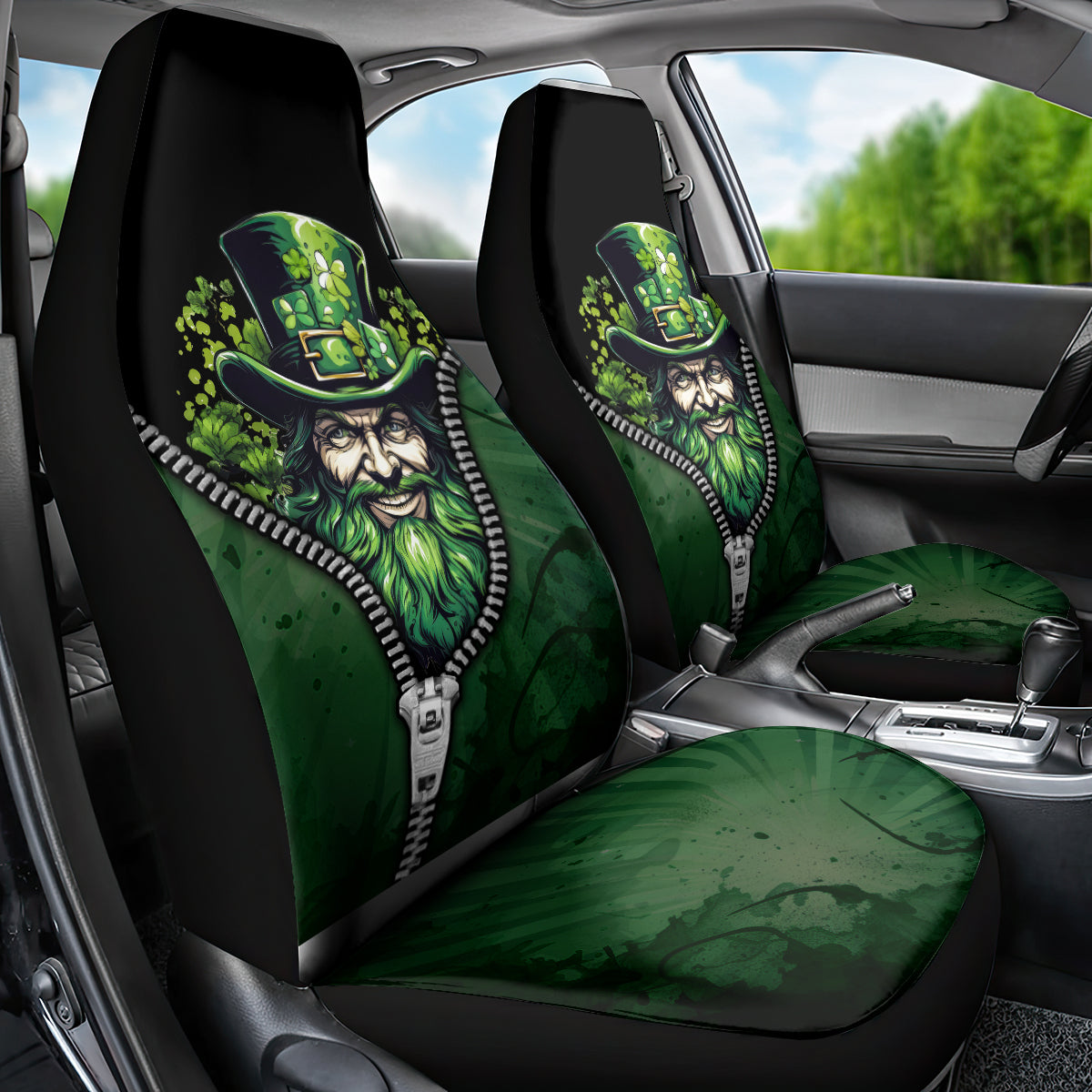 The Irish Man 3D Zip Art Car Seat Cover