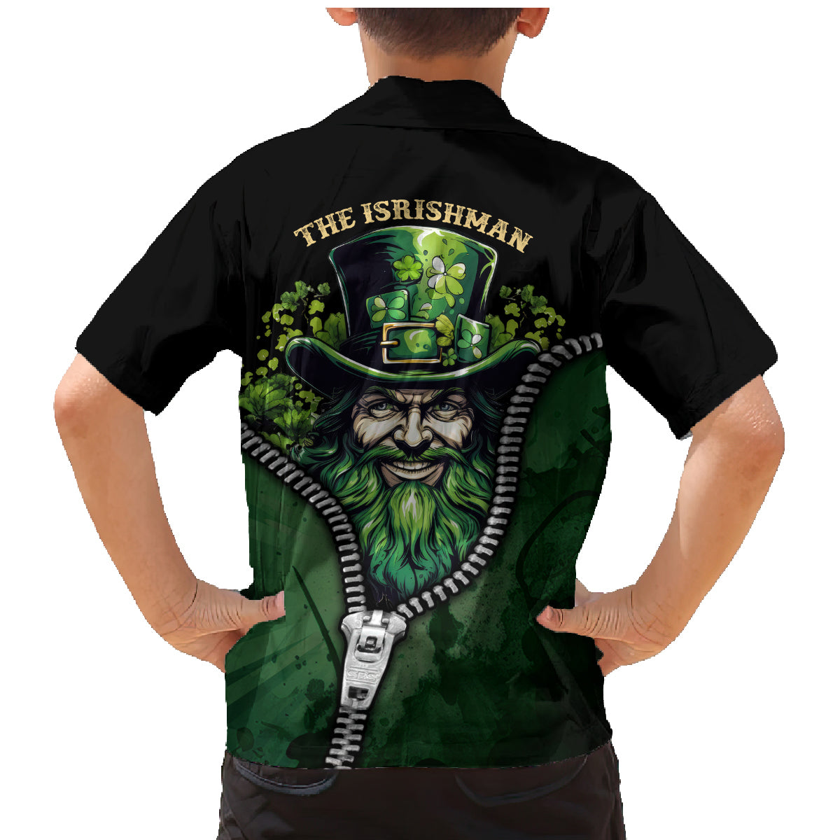 The Irish Man 3D Zip Art Family Matching Mermaid Dress and Hawaiian Shirt - Wonder Print Shop