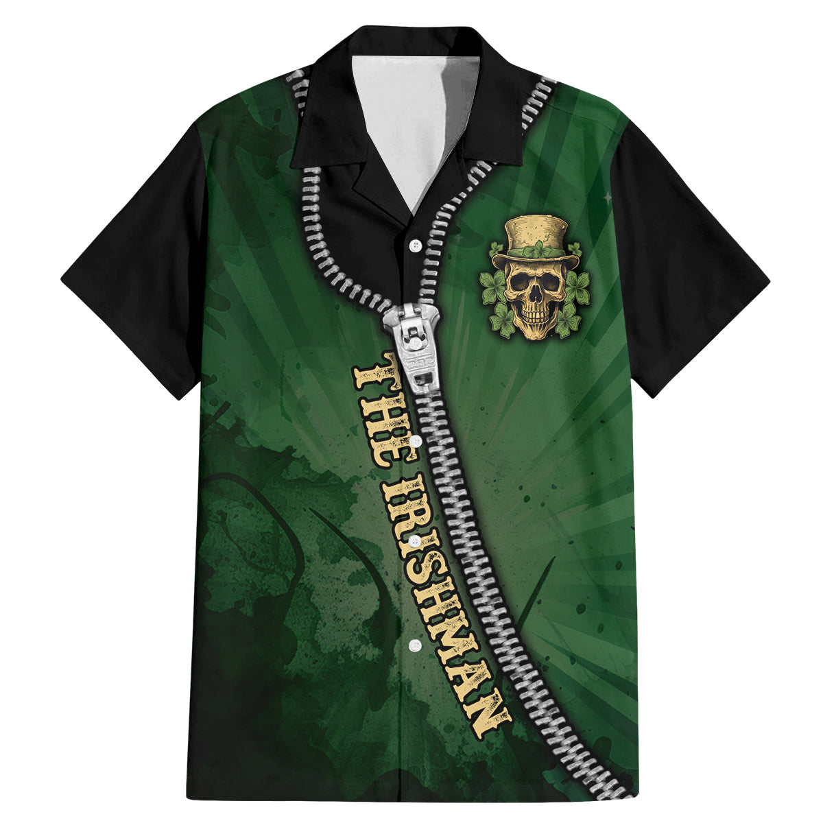 The Irish Man 3D Zip Art Family Matching Mermaid Dress and Hawaiian Shirt - Wonder Print Shop