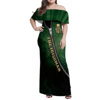 The Irish Man 3D Zip Art Family Matching Off Shoulder Maxi Dress and Hawaiian Shirt - Wonder Print Shop