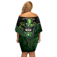 The Irish Man 3D Zip Art Family Matching Off Shoulder Short Dress and Hawaiian Shirt - Wonder Print Shop