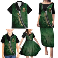 The Irish Man 3D Zip Art Family Matching Puletasi and Hawaiian Shirt - Wonder Print Shop