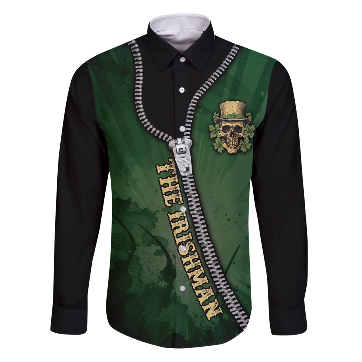 The Irish Man 3D Zip Art Family Matching Puletasi and Hawaiian Shirt - Wonder Print Shop