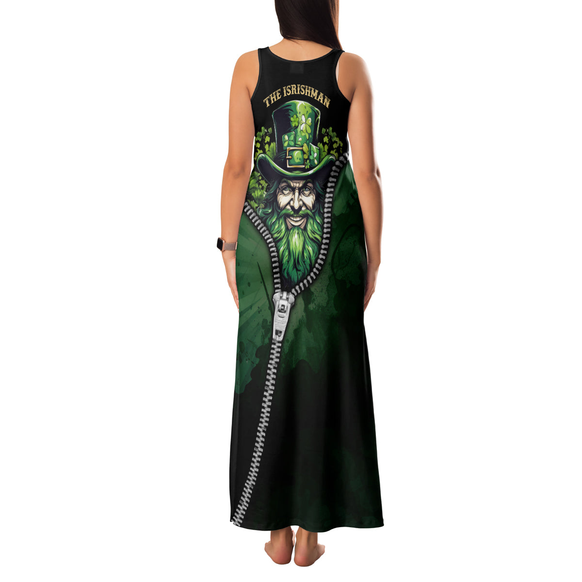 The Irish Man 3D Zip Art Family Matching Tank Maxi Dress and Hawaiian Shirt - Wonder Print Shop