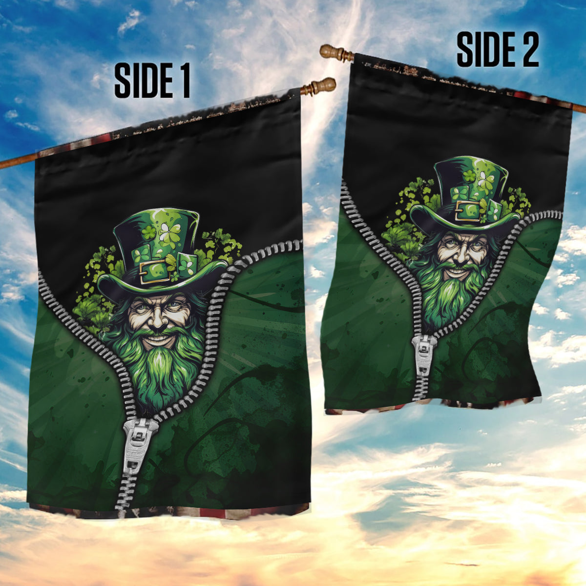 The Irish Man 3D Zip Art Garden Flag - Wonder Print Shop