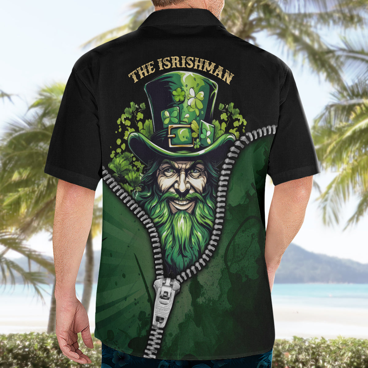 The Irish Man 3D Zip Art Hawaiian Shirt - Wonder Print Shop