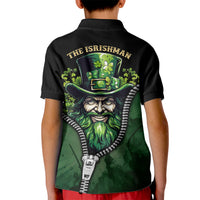 The Irish Man 3D Zip Art Kid Polo Shirt - Wonder Print Shop