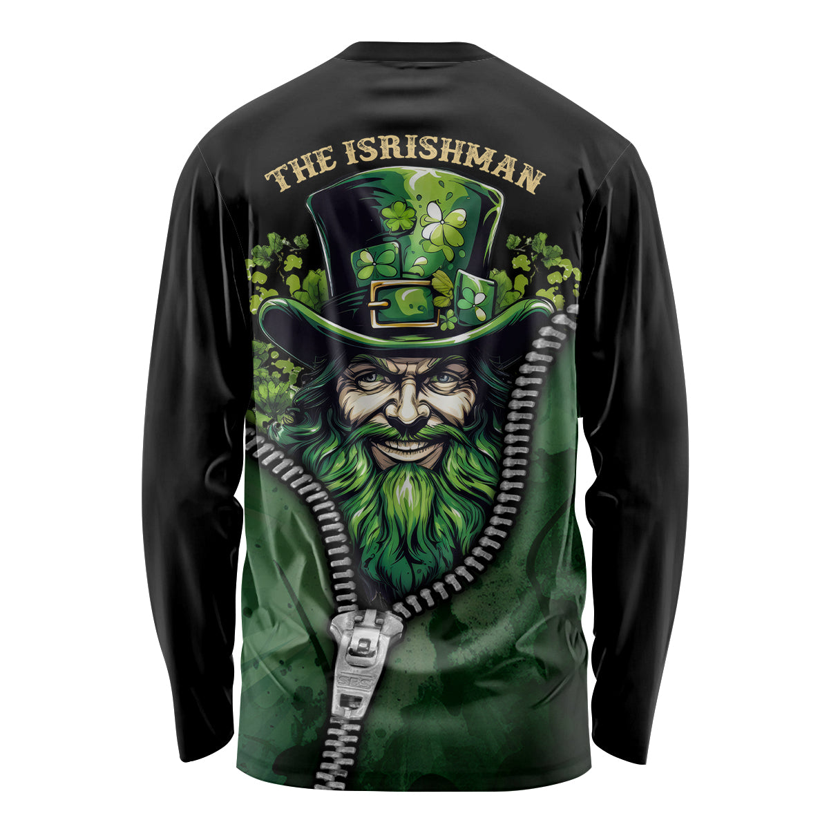 The Irish Man 3D Zip Art Long Sleeve Shirt - Wonder Print Shop