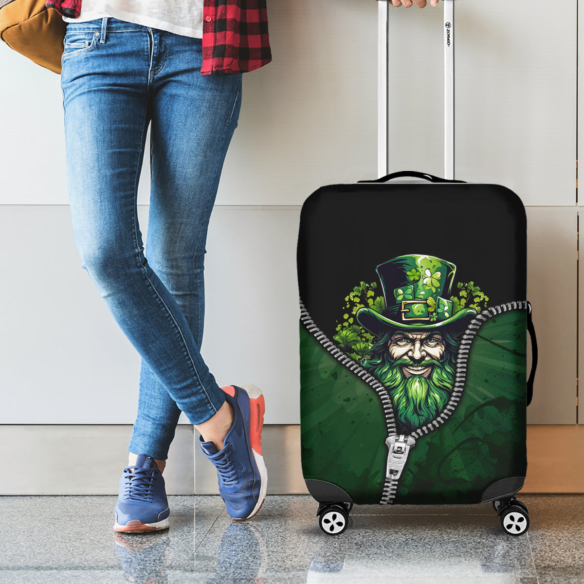 The Irish Man 3D Zip Art Luggage Cover - Wonder Print Shop