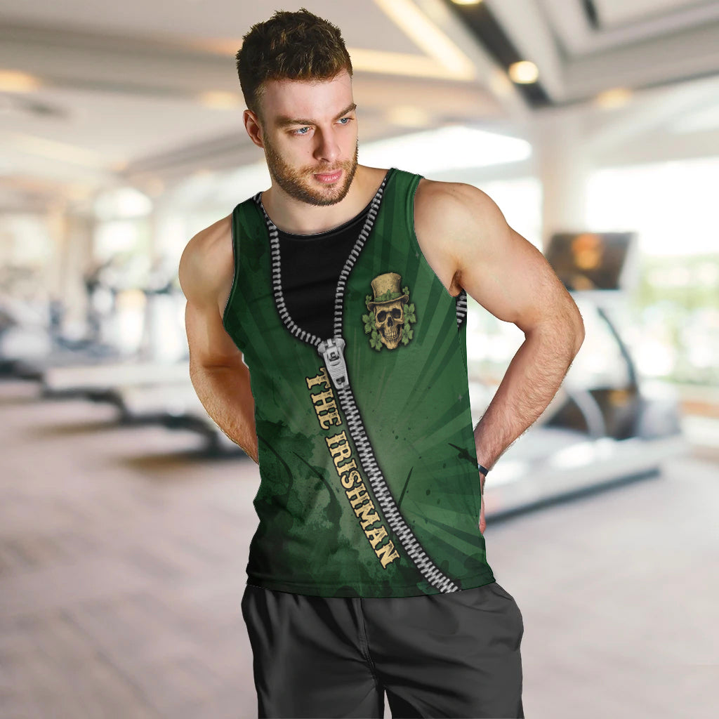 The Irish Man 3D Zip Art Men Tank Top - Wonder Print Shop