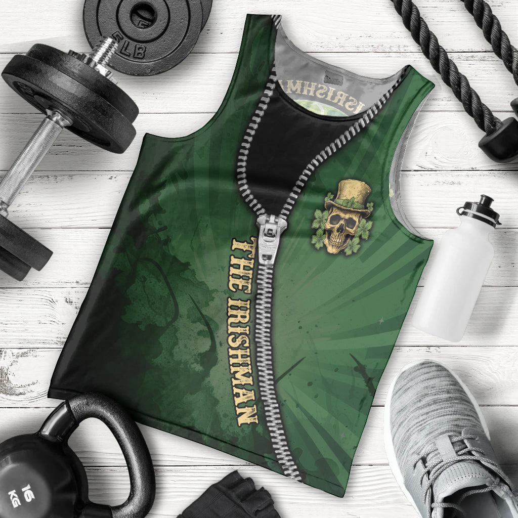 The Irish Man 3D Zip Art Men Tank Top - Wonder Print Shop