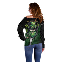 The Irish Man 3D Zip Art Off Shoulder Sweater - Wonder Print Shop