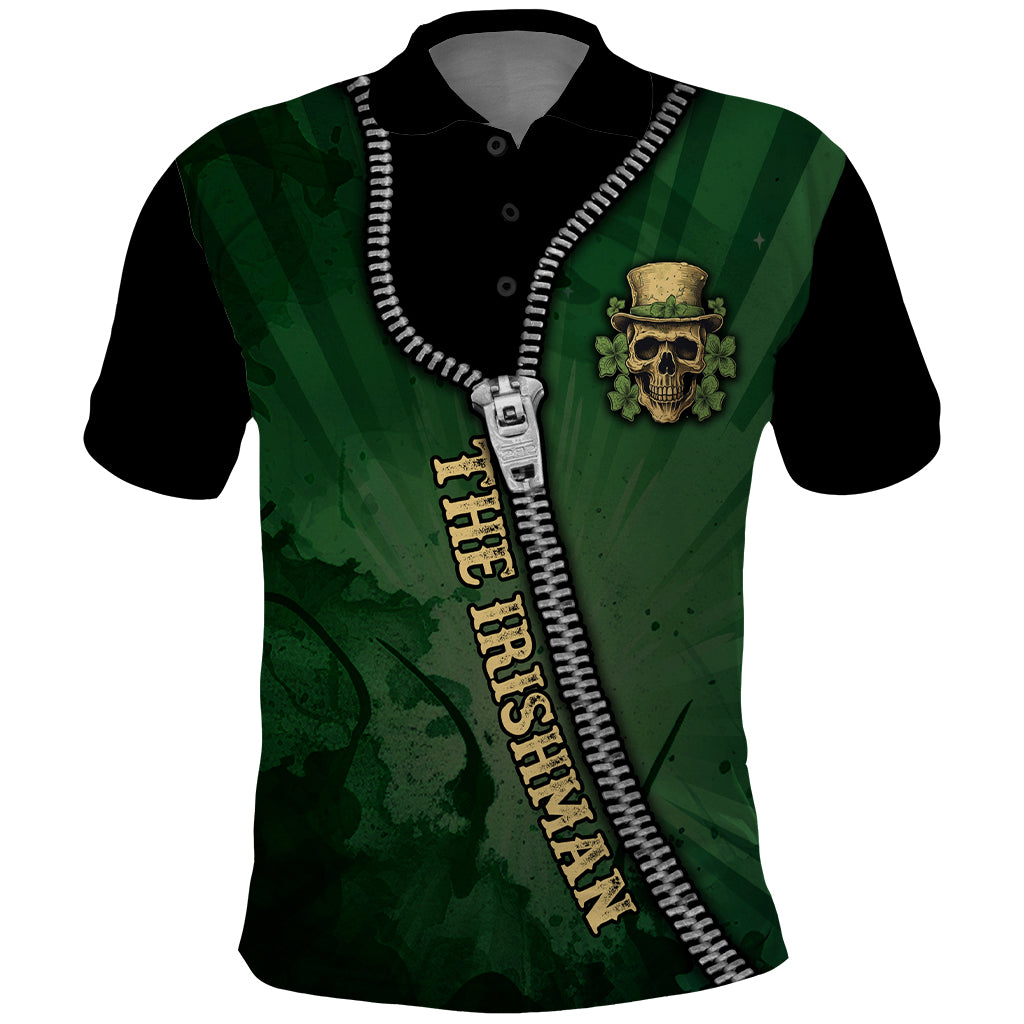 The Irish Man 3D Zip Art Polo Shirt - Wonder Print Shop