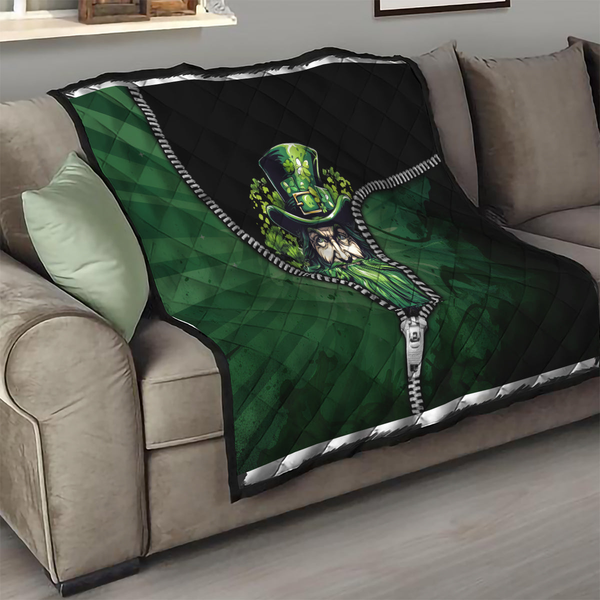 The Irish Man 3D Zip Art Quilt - Wonder Print Shop