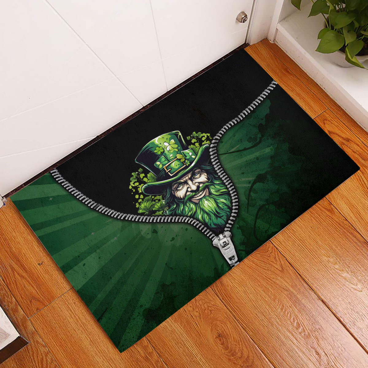 The Irish Man 3D Zip Art Rubber Doormat - Wonder Print Shop