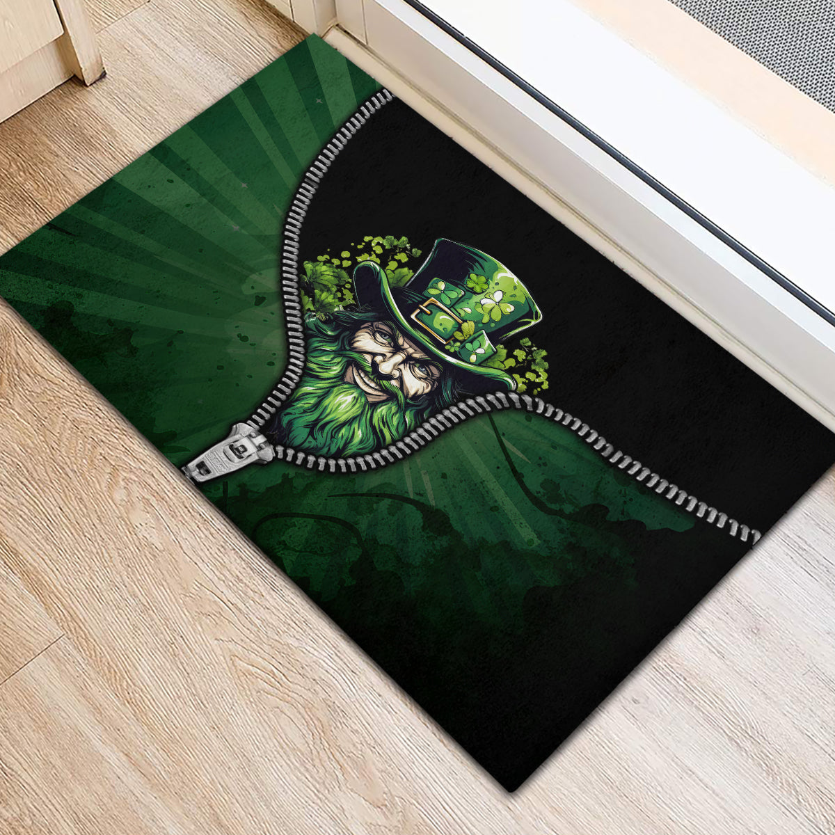 The Irish Man 3D Zip Art Rubber Doormat - Wonder Print Shop