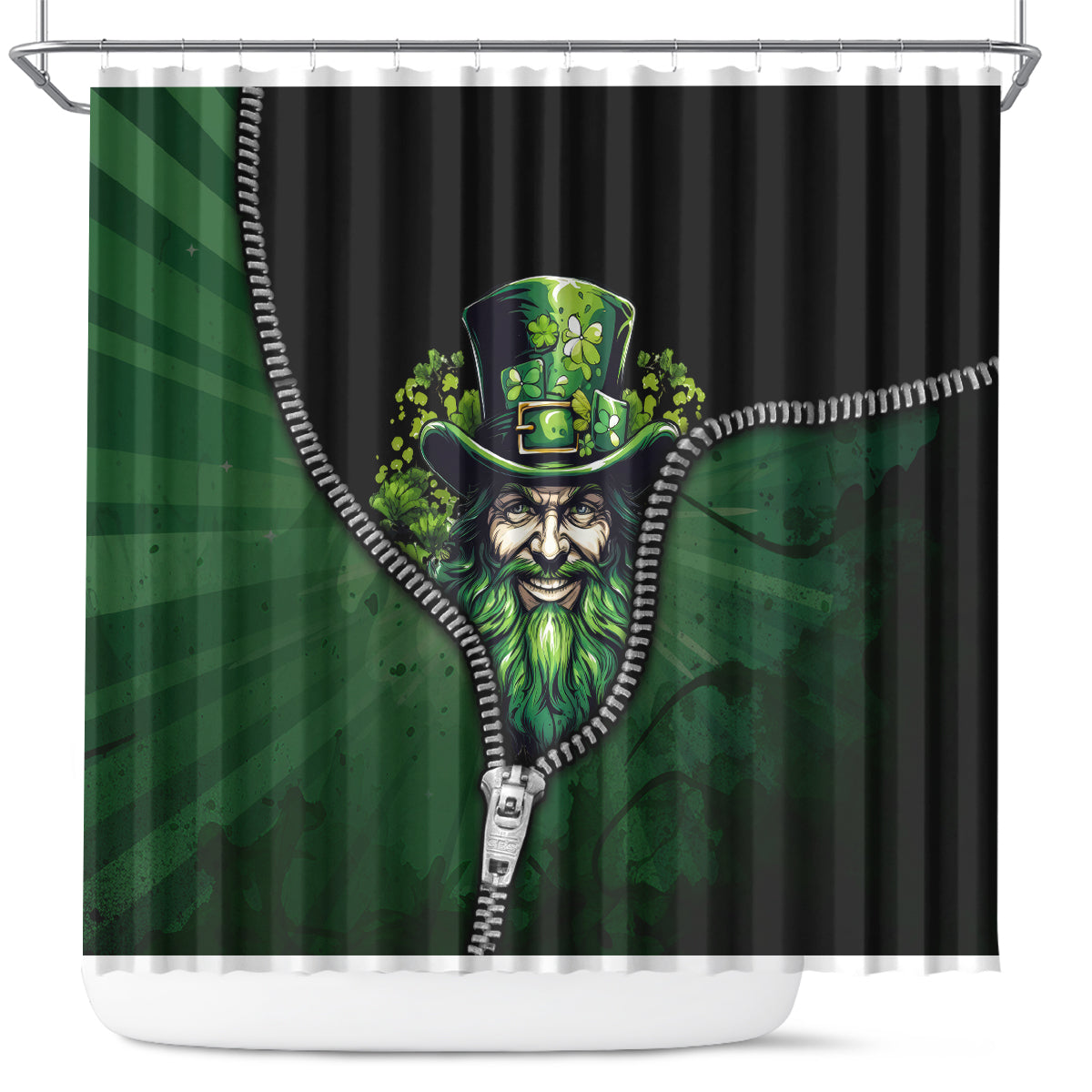 The Irish Man 3D Zip Art Shower Curtain