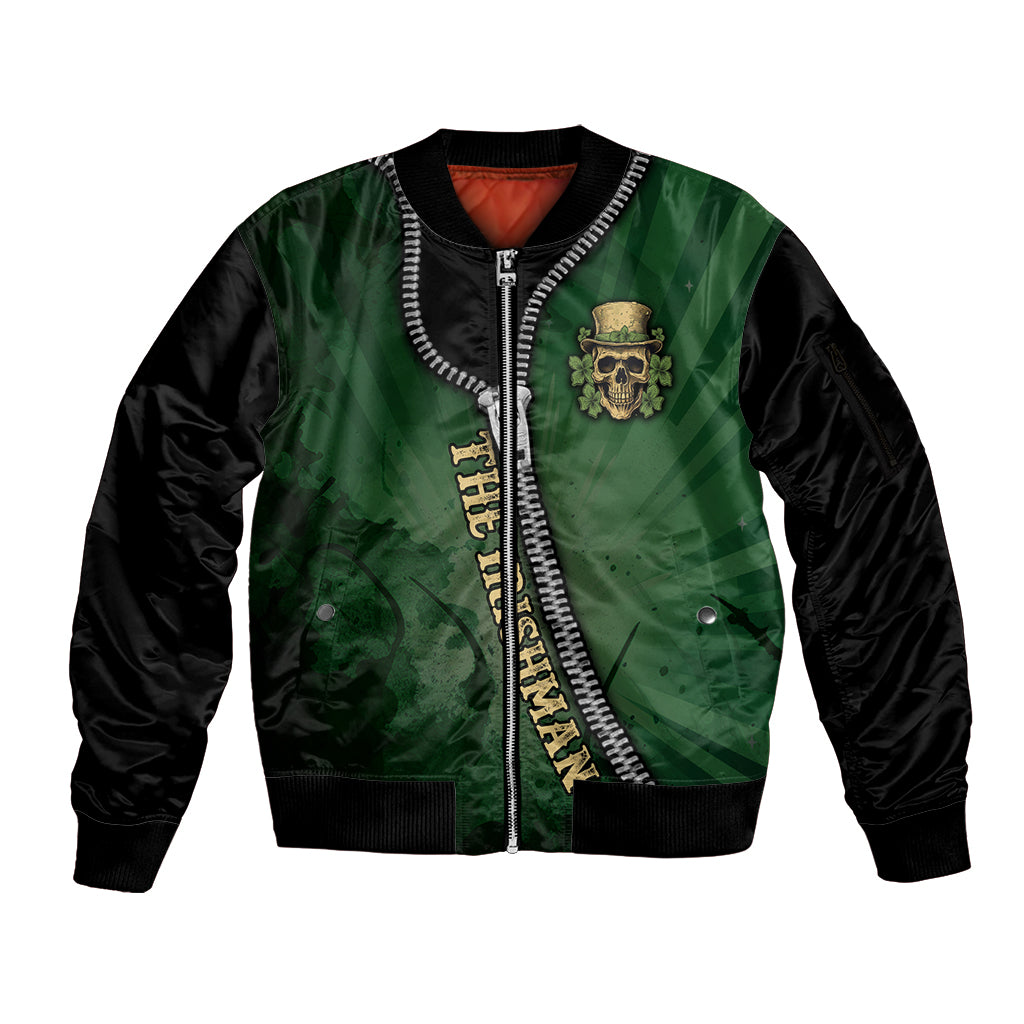 The Irish Man 3D Zip Art Sleeve Zip Bomber Jacket - Wonder Print Shop