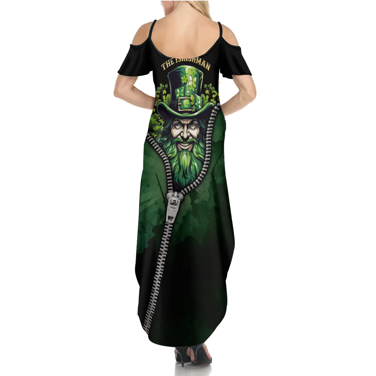 The Irish Man 3D Zip Art Summer Maxi Dress - Wonder Print Shop