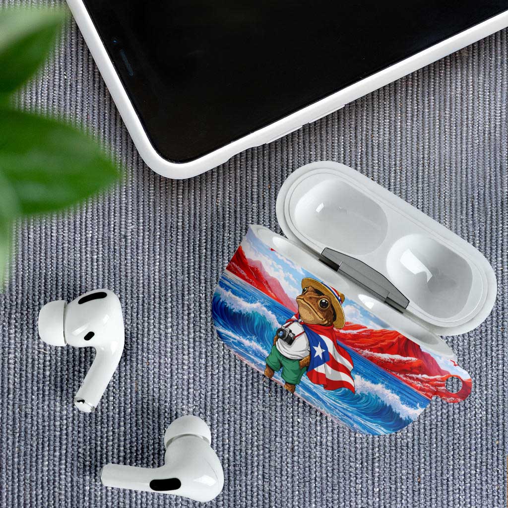 Coqui Frog Puerto Rico Flag AirPods Case Taino Boricua Puerto Rican