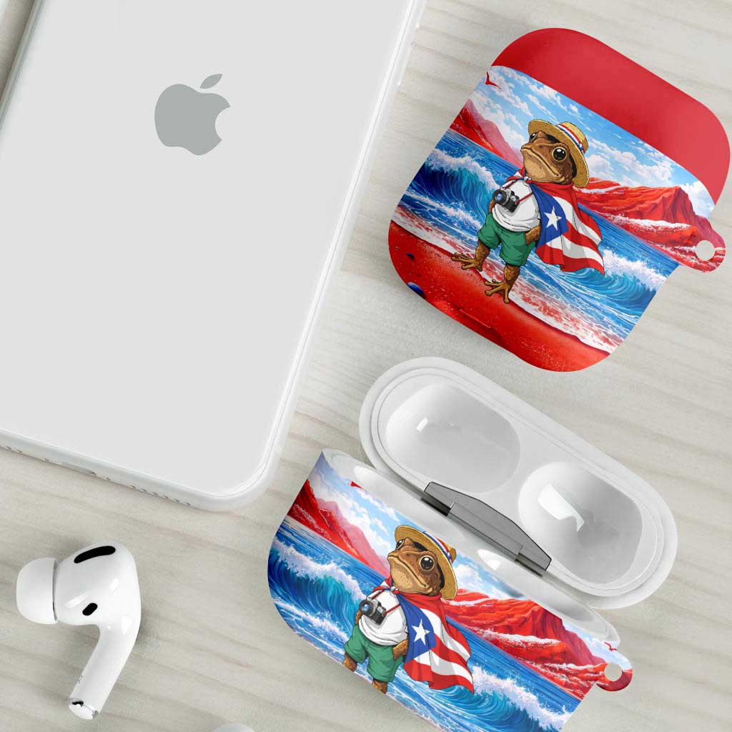 Coqui Frog Puerto Rico Flag AirPods Case Taino Boricua Puerto Rican