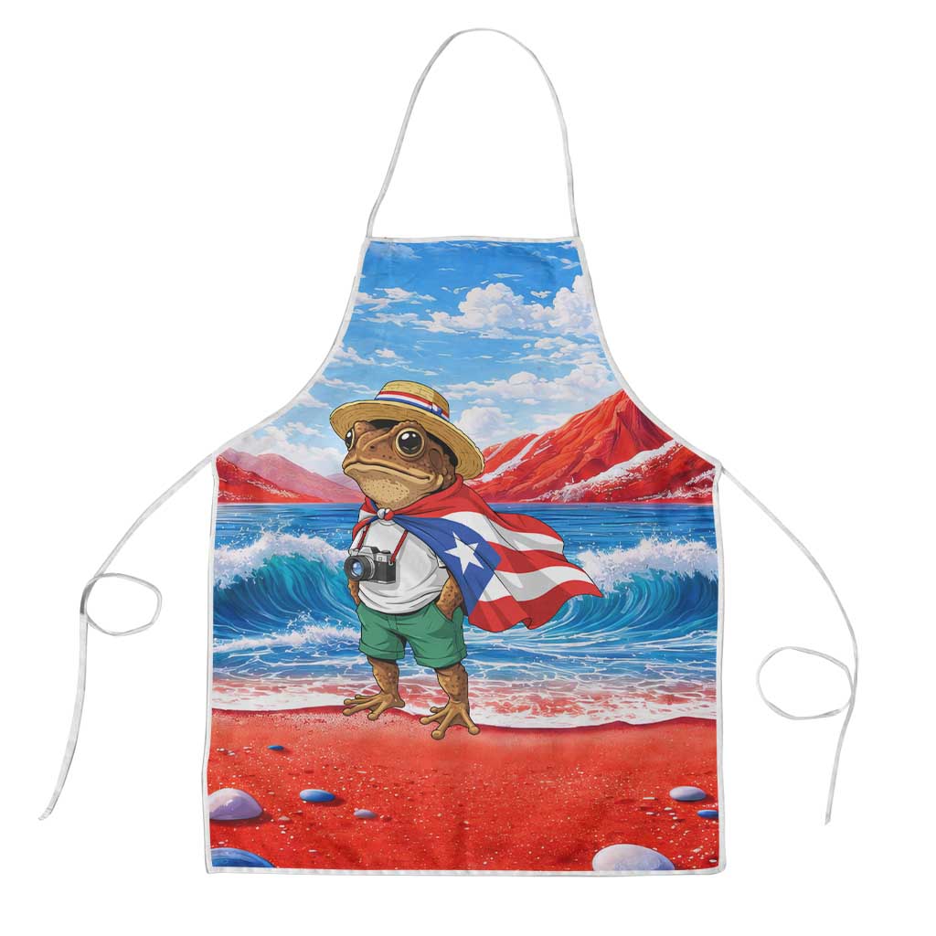 Coqui Frog Puerto Rico Flag Apron Taino Boricua Puerto Rican