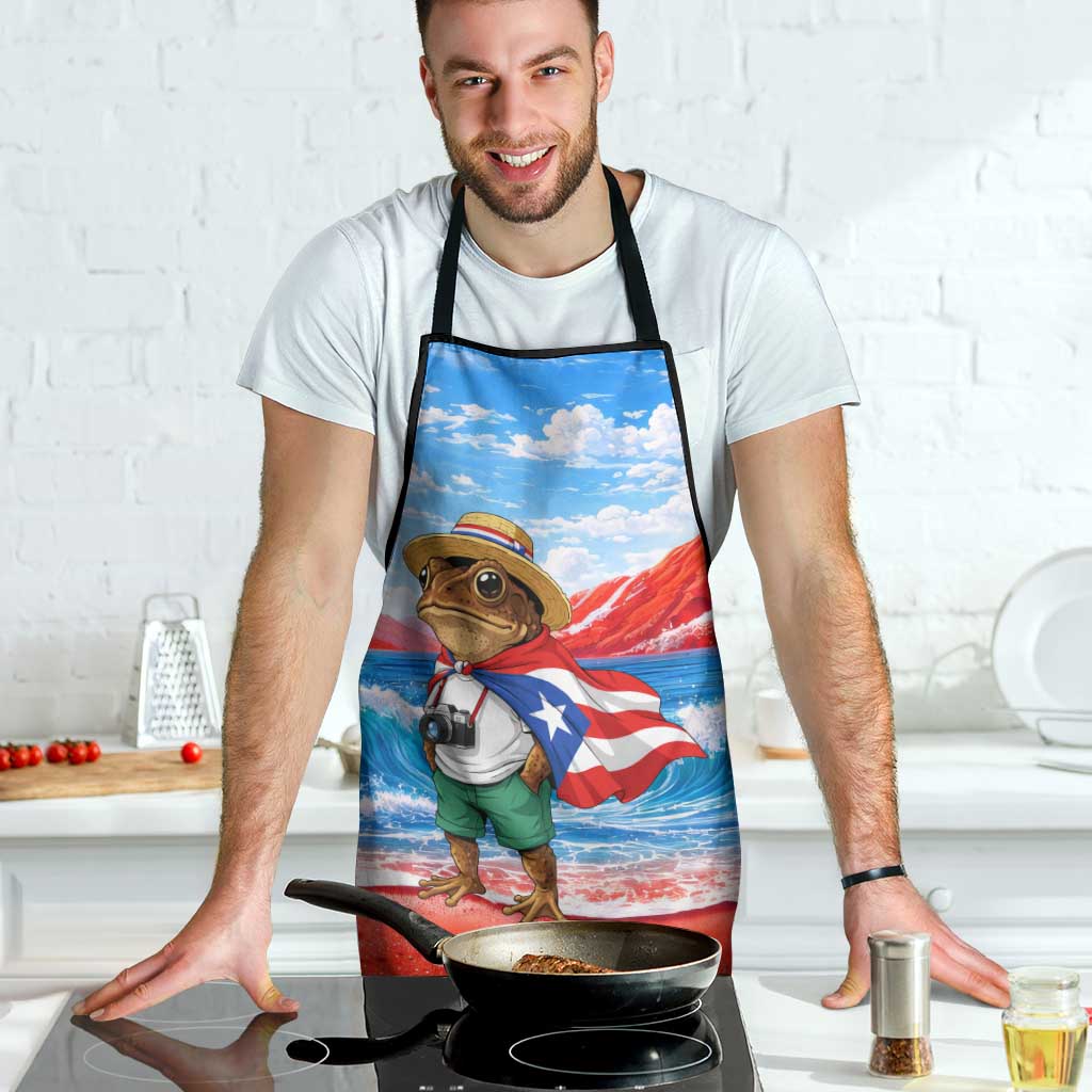 Coqui Frog Puerto Rico Flag Apron Taino Boricua Puerto Rican