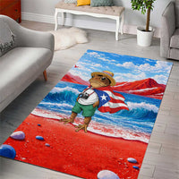 Coqui Frog Puerto Rico Flag Area Rug Taino Boricua Puerto Rican