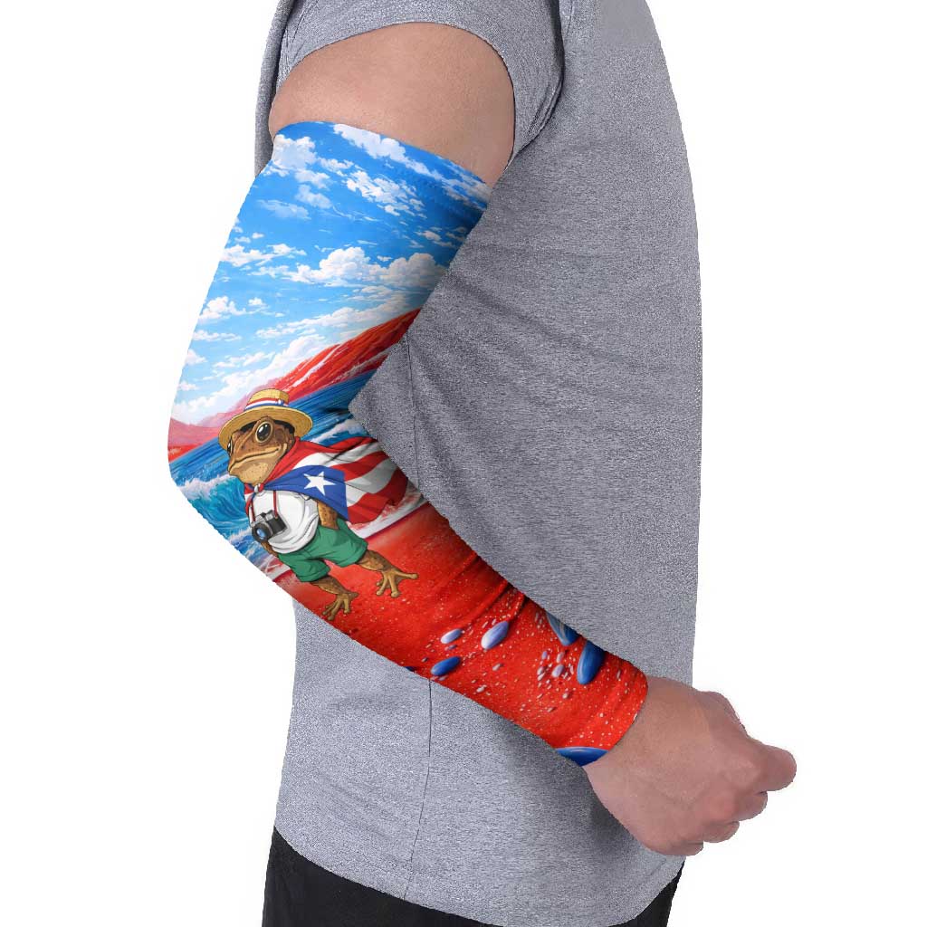 Coqui Frog Puerto Rico Flag Arm Sleeves Taino Boricua Puerto Rican