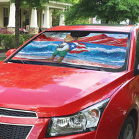 Coqui Frog Puerto Rico Flag Auto Sun Shade Taino Boricua Puerto Rican