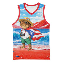 Coqui Frog Puerto Rico Flag Basketball Jersey Taino Boricua Puerto Rican