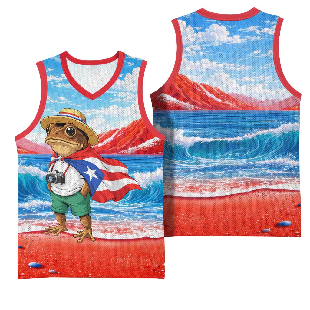 Coqui Frog Puerto Rico Flag Basketball Jersey Taino Boricua Puerto Rican