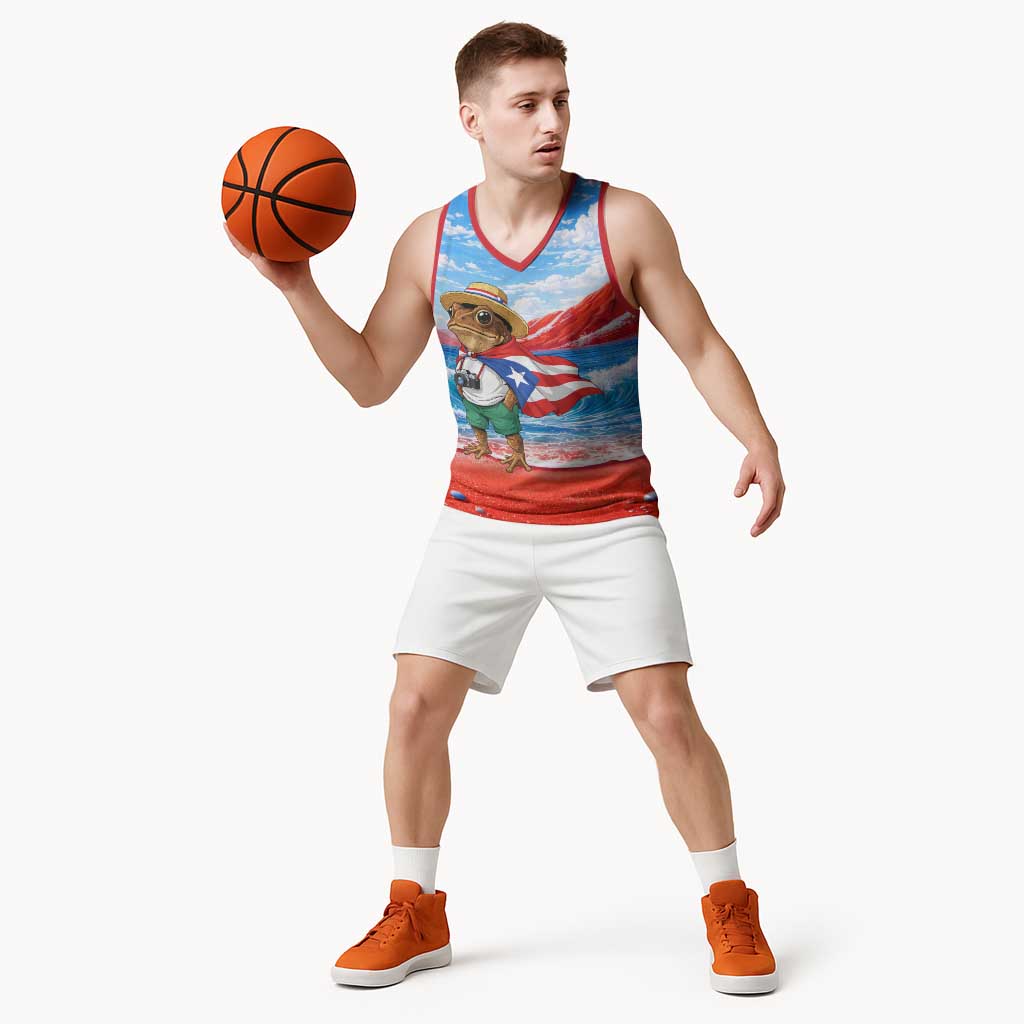 Coqui Frog Puerto Rico Flag Basketball Jersey Taino Boricua Puerto Rican