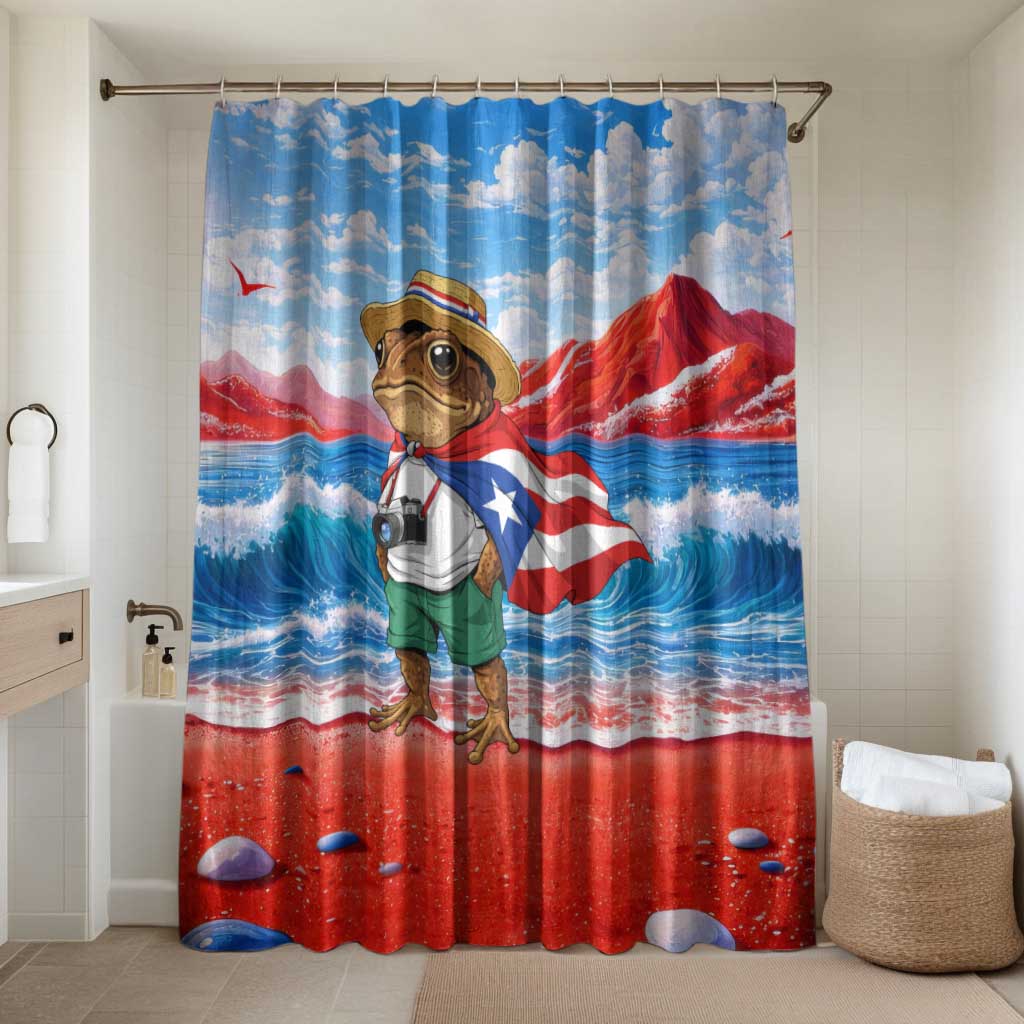 Coqui Frog Puerto Rico Flag Bathroom Set Taino Boricua Puerto Rican