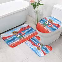 Coqui Frog Puerto Rico Flag Bathroom Set Taino Boricua Puerto Rican