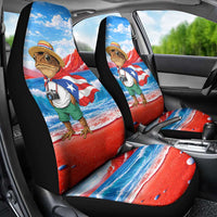 Coqui Frog Puerto Rico Flag Car Seat Cover Taino Boricua Puerto Rican