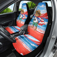 Coqui Frog Puerto Rico Flag Car Seat Cover Taino Boricua Puerto Rican