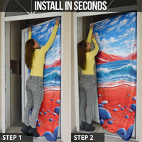 Coqui Frog Puerto Rico Flag Door Cover Taino Boricua Puerto Rican
