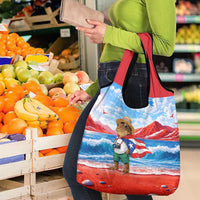 Coqui Frog Puerto Rico Flag Grocery Bag Taino Boricua Puerto Rican